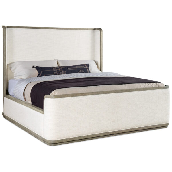 Hooker Furniture Linville Falls Boones Queen Upholstered Shelter Bed | Herman's Furniture and Design