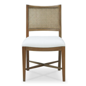 Bramble Dulwich Dining Chair in Straw Wash Arctic White Performance Fabric | Herman's Furniture and Design