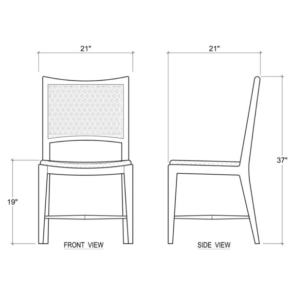 Bramble Dulwich Dining Chair in Straw Wash Arctic White Performance Fabric | Herman's Furniture and Design