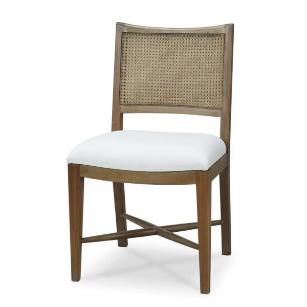 Bramble Dulwich Dining Chair in Straw Wash Arctic White Performance Fabric | Herman's Furniture and Design