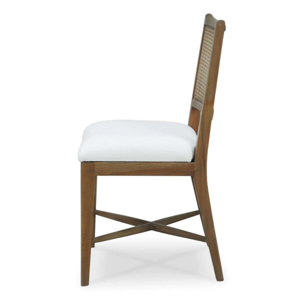 Bramble Dulwich Dining Chair in Straw Wash Arctic White Performance Fabric | Herman's Furniture and Design