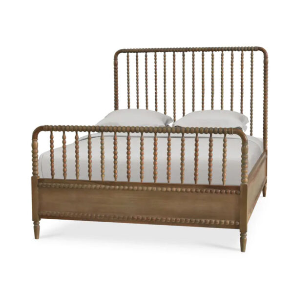 Bramble Cholet Bed Queen in Straw Wash Line Drawing | Herman's Furniture and Design Ohio