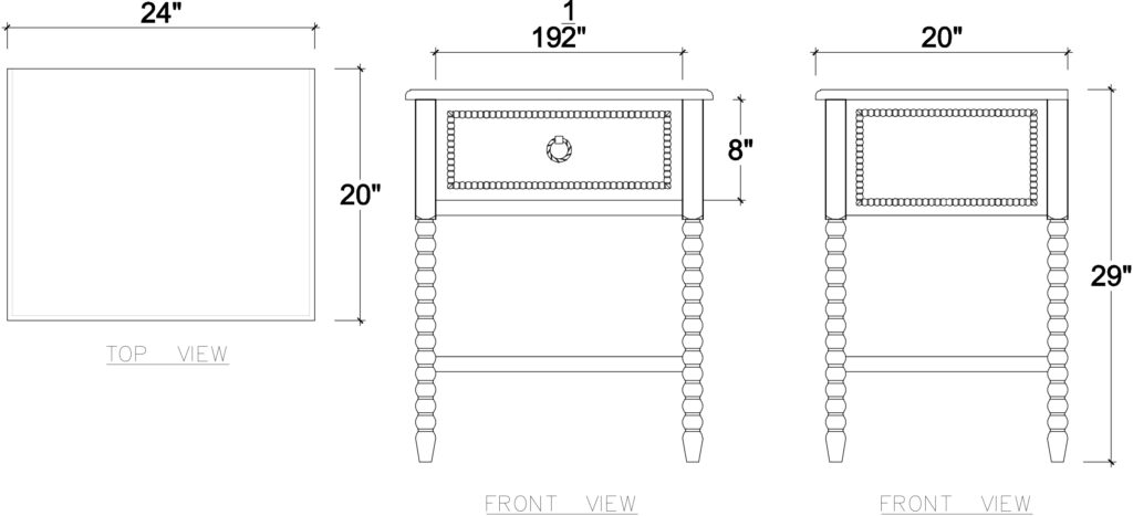 Bramble Cholet Bedside Table in Straw Wash | Herman's Furniture and Design Ohio