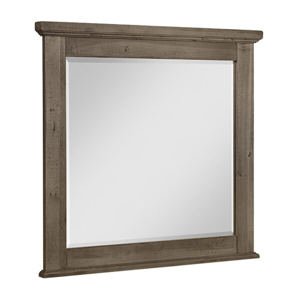 Vaughan Bassett Furniture Cool Rustic Landscape Mirror Beveled Glass Stone Grey | Herman's Furniture and Design