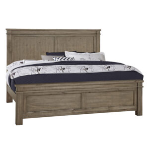 Vaughan Bassett Furniture Cool Rustic Mansion Bed Stone Grey | Herman's Furniture and Design