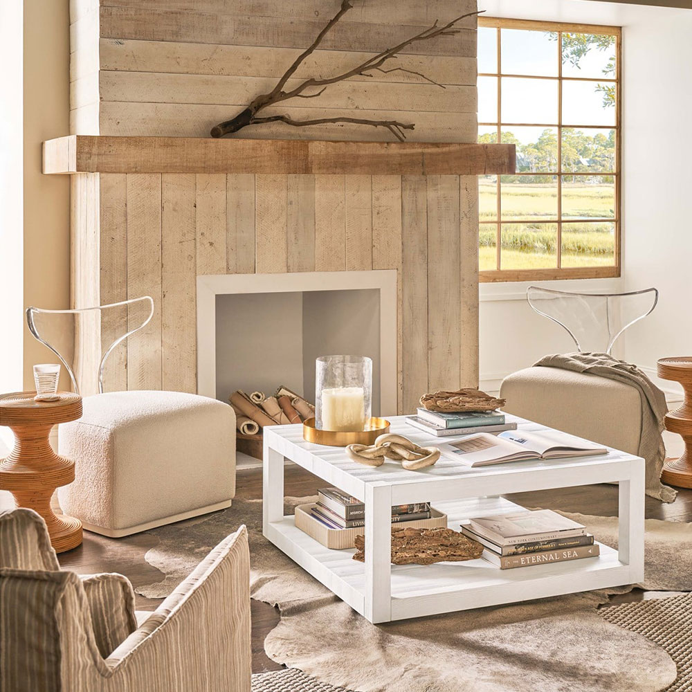 Hermosa Square Cocktail Table | Universal Furniture Weekender Coastal Living Collection | Herman's Furniture and Design