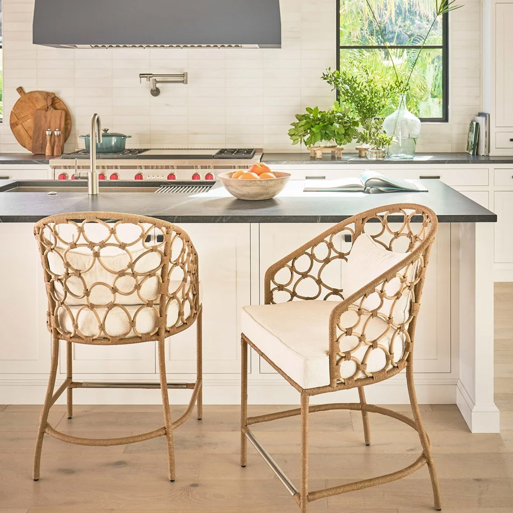 Pebble Counter Stool | Universal Furniture Weekender Coastal Living Collection | Herman's Furniture and Design